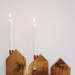 Incarca imaginea in Galerie, Suport lumanare, casuta lemn, set 3 buc.