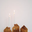 Incarca imaginea in Galerie, Suport lumanare, casuta lemn, set 3 buc.
