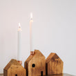 Incarca imaginea in Galerie, Suport lumanare, casuta lemn, set 3 buc.