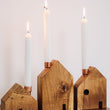 Incarca imaginea in Galerie, Suport lumanare, casuta lemn, set 3 buc.
