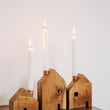 Incarca imaginea in Galerie, Suport lumanare, casuta lemn, set 3 buc.