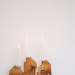 Incarca imaginea in Galerie, Suport lumanare, casuta lemn, set 3 buc.