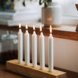 Incarca imaginea in Galerie, Suport lumanari Advent din lemn masiv