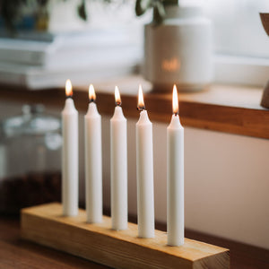 Suport lumanari Advent din lemn masiv