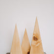 Incarca imaginea in Galerie, Decoratiune brad din lemn, set 3 braduti natur