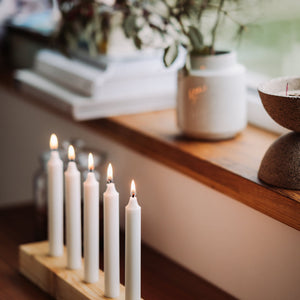 Suport lumanari Advent din lemn masiv
