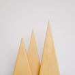 Incarca imaginea in Galerie, Decoratiune brad din lemn, set 3 braduti aurii