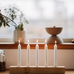 Suport lumanari Advent din lemn masiv