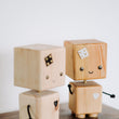 Incarca imaginea in Galerie, Jucarie Robot din Lemn, set 2 buc