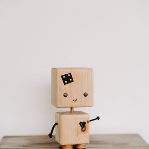 Jucarie Robot din Lemn, Negru