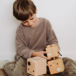 Jucarie Robot din Lemn, set 2 buc