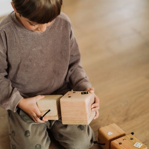 Jucarie Robot din Lemn, set 2 buc